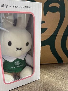 Starbucks White and Green Miffy Plush Bunny